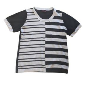 Black and White Short Sleeve Sweater Size 1X